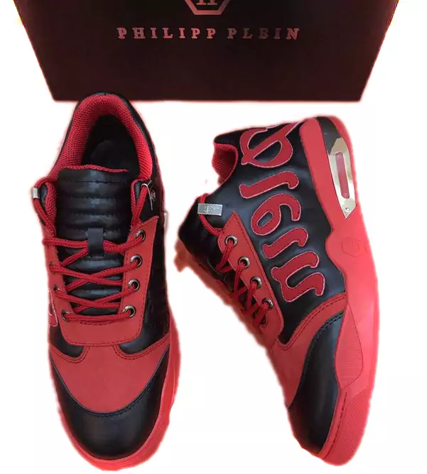 chaussure philipp plein sport homme leather top red